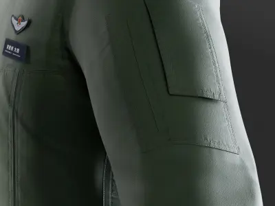 PilotCloth PLA air force Fatigues Free 3D model