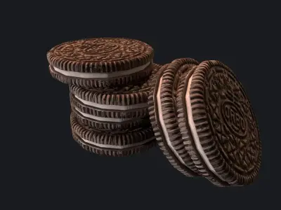 Oreo Cookie Free low-poly 3D model