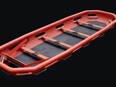 Low Poly PBR Basket Stretcher Low-poly 3D model