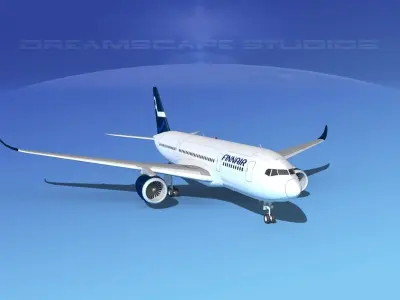 Airbus A350-800 Finnair 3D model