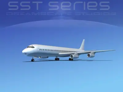 Douglas DC-8-61 LP SS 3D model