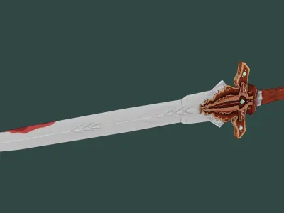 Unique Stylized Sword Design Low-poly 3D model
