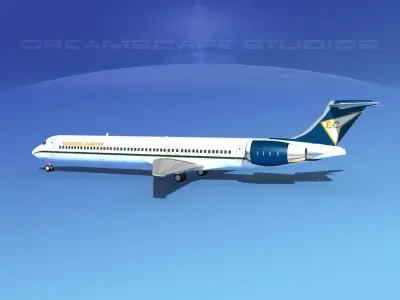 McDonnell Douglas MD83 Edwards Charter 3D model