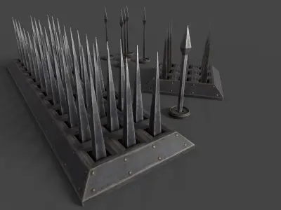 Low-Poly Spikes Traps Low-poly 3D model