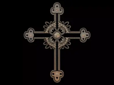 Historic Look Diamond Cross 3D print model
