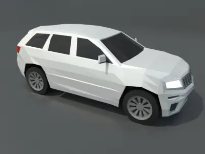 Jeep Grand Cherokee 2019 lowpoly 3D model Low-poly 3D model