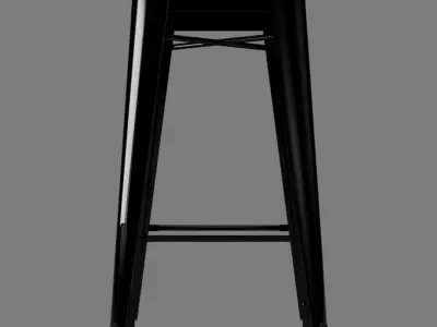 Stackable Metal Bar Stool 3D model