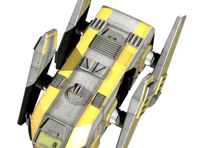 Drone Type Low-poly 3D model