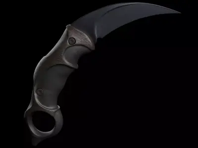 Karambit Tactical Combat Knife - Indonesian Kerambit Blade 3D model
