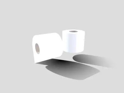 Toilet Paper Low-poly 3D model