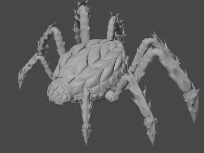 The cave spider Low-poly 3D model