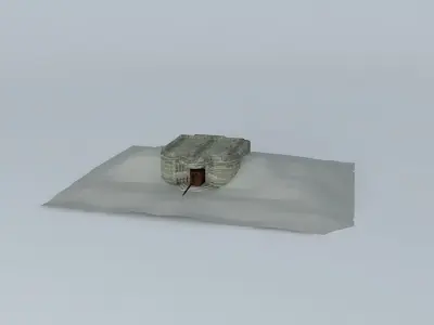 Bunker 3 Longues Battery Free 3D model