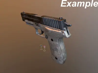 Sig Sauer P250 - Gamepoly Free low-poly 3D model