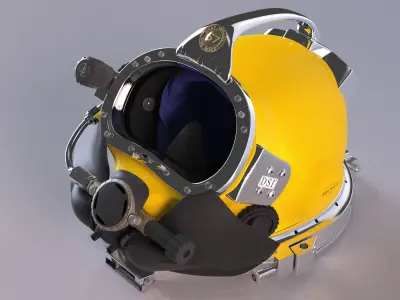 Kirby Morgan 57 Commercial Diving Helmet 3D model