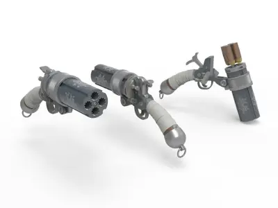 Concept Sci fi  futuristic  pistol 3D model