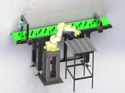 Automatic loading and unloading machine 3D model