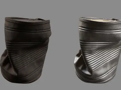 Crushed Food Can 04 3D model