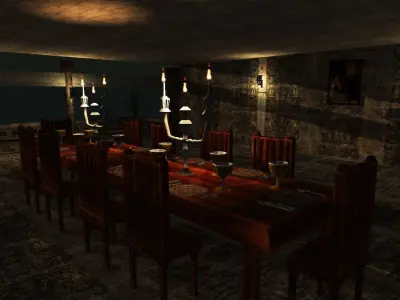 Ancient Palace Low-poly 3D model