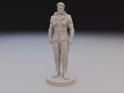 Rolento Street Fighter Statue - Final Fight Military Tactics 3D print model