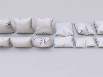 Pillow set of pillows Free 3D model