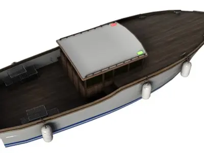 Wooden Lobster Boat 3D model