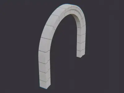 Stone Archway Capital Ornament for Building Facades 3D model
