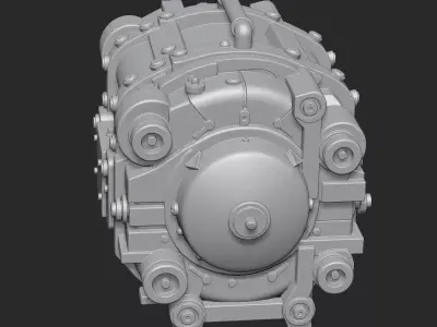 Sci-fi engine 3D print model