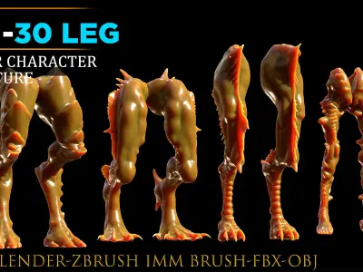 Legs-30 Leg-Anatomy-Character And Creature 3D Model-Vol 03 3D model