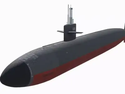 Los Angeles Class Submarine 3D model