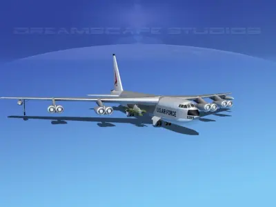 Boeing B-52D Stratofortress V05 3D model