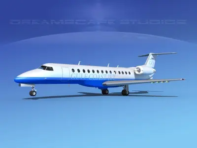 Embraer ERJ-135 Gulf Coast Jet 3D model