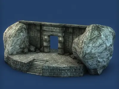 Ancient Entrance Doorway 3D model