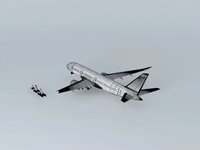 Landing Gear for Airliners Airplanes with Landing Gear Free 3D model