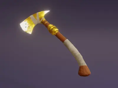 Light Axe - Holy Axe - Model 01 Low-poly 3D model