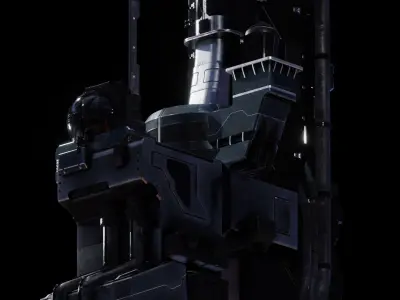 Sci-Fi Energy Tower 3D model