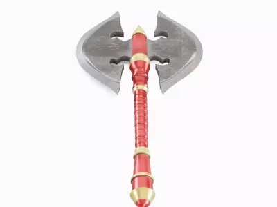 Stylized War Axe 06 Low-poly 3D model