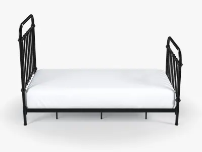 Black Metal Bed 3D model