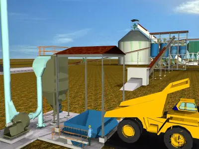 Cement Mill Hoppers Free 3D model