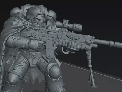 Shadow Marksman Power Armor STL Sci Fi Miniature Figure 3D print model