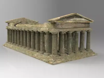 Temple for 3ds obj and fbx 3D model
