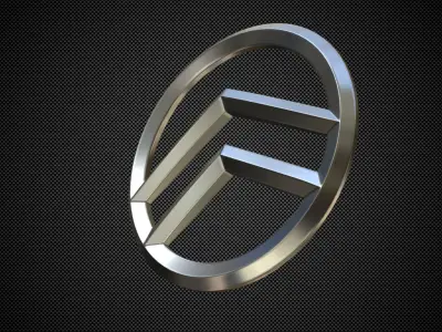 Golden Dragon logo 3D model