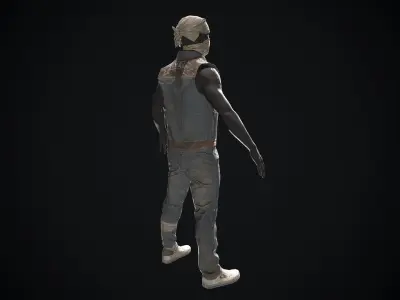 Skull armor 14 Low-poly 3D model