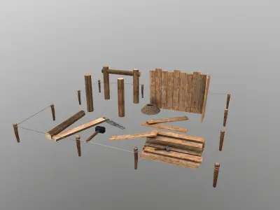  Building Foundation 2 Low-poly 3D model