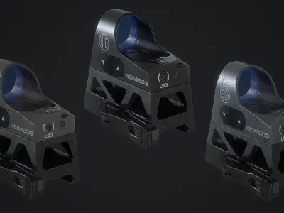 RDS Sig Sauer Optics Romeo 3 Low-poly 3D model