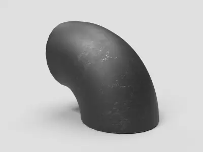 Elbow Pipe Short Radius 2 inches 3D model