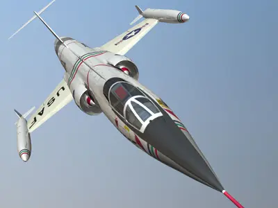 F-104 Starfighter Military Fighter 3D model