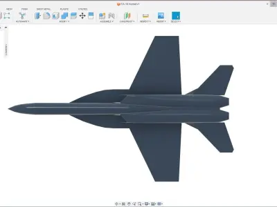 F-18 Hornet 3D print model