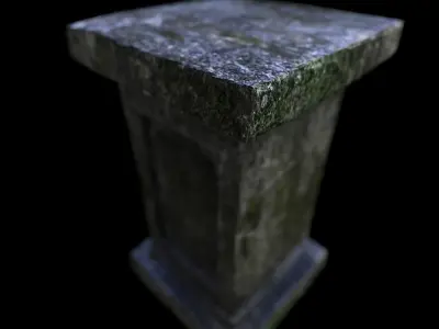Old Column Low-poly 3D model