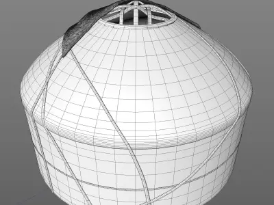 Yurt Nomads tent house 3D model