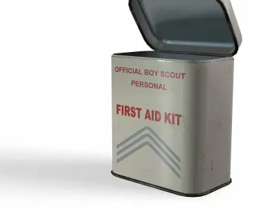 First aids kit 5 Low-poly 3D model
